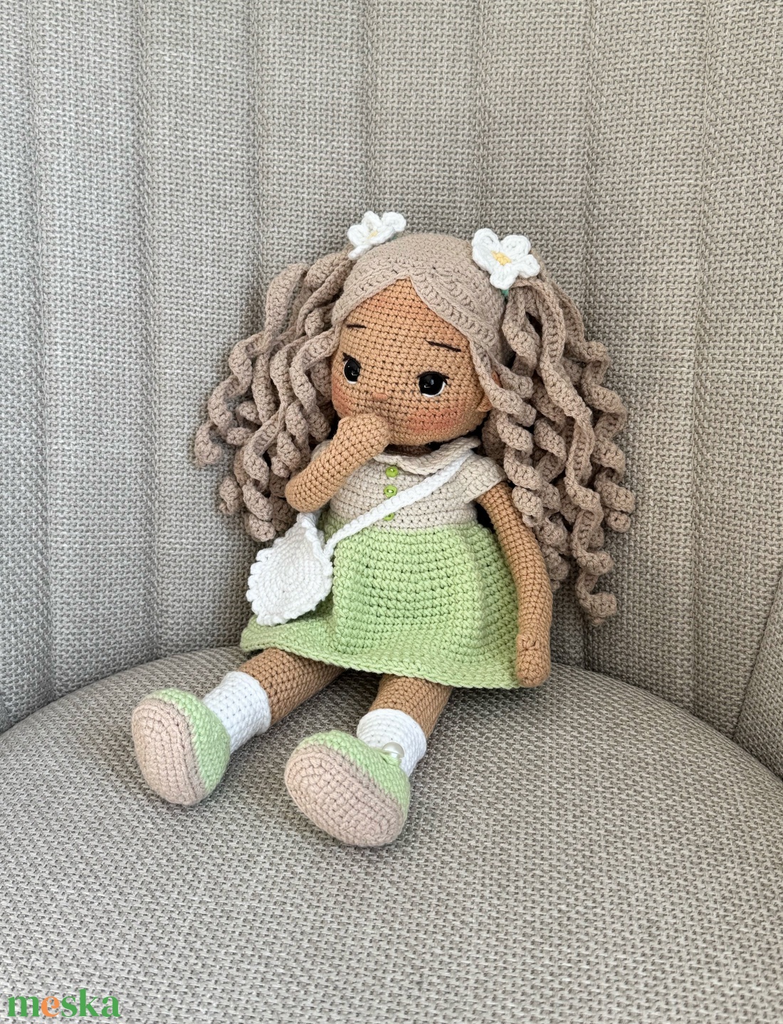 Amigurumi Laura baba - játék & sport - baba & babaház - öltöztethető baba - Meska.hu