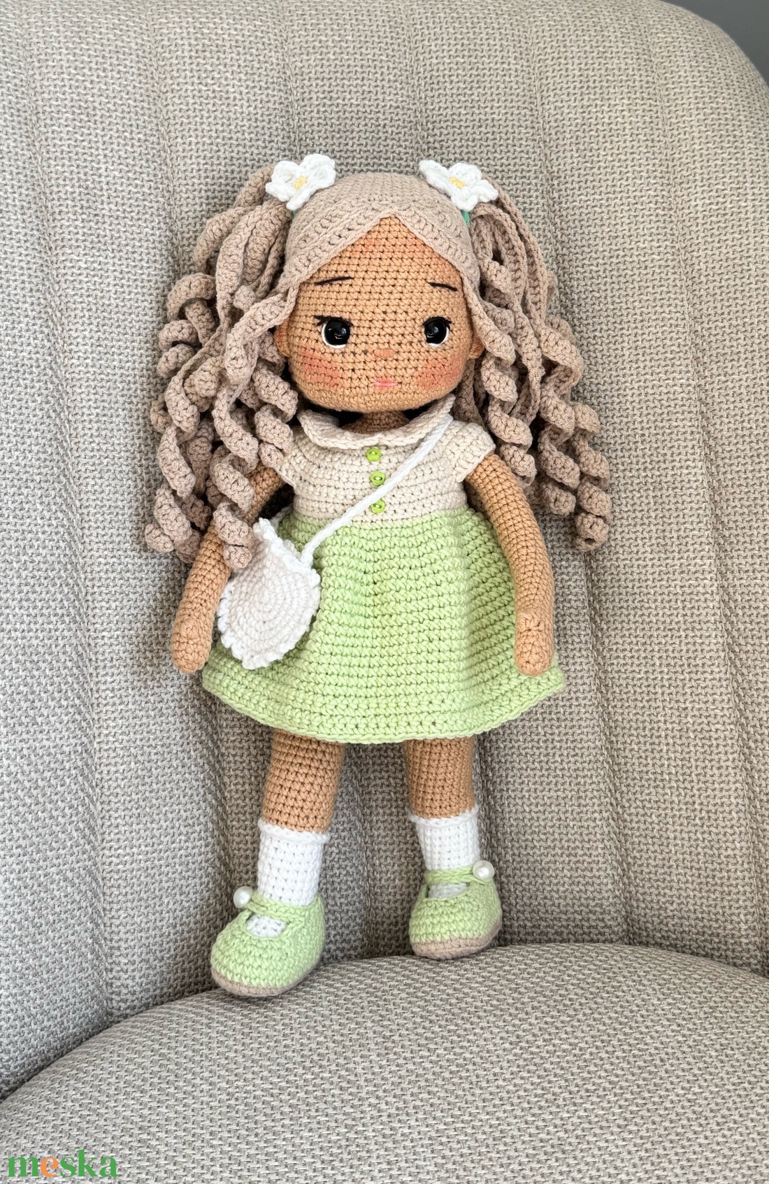 Amigurumi Laura baba - játék & sport - baba & babaház - öltöztethető baba - Meska.hu