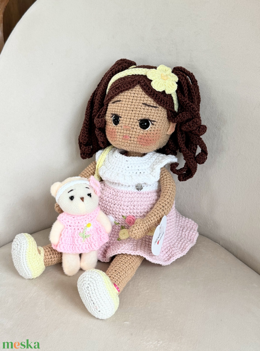 Amigurumi Hanna baba - játék & sport - baba & babaház - öltöztethető baba - Meska.hu