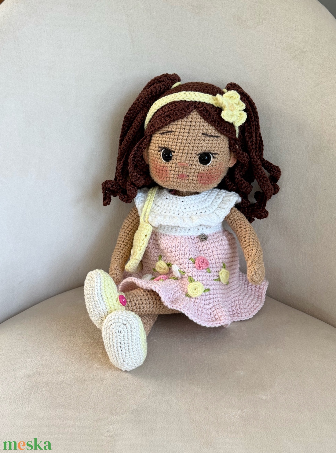 Amigurumi Hanna baba - játék & sport - baba & babaház - öltöztethető baba - Meska.hu