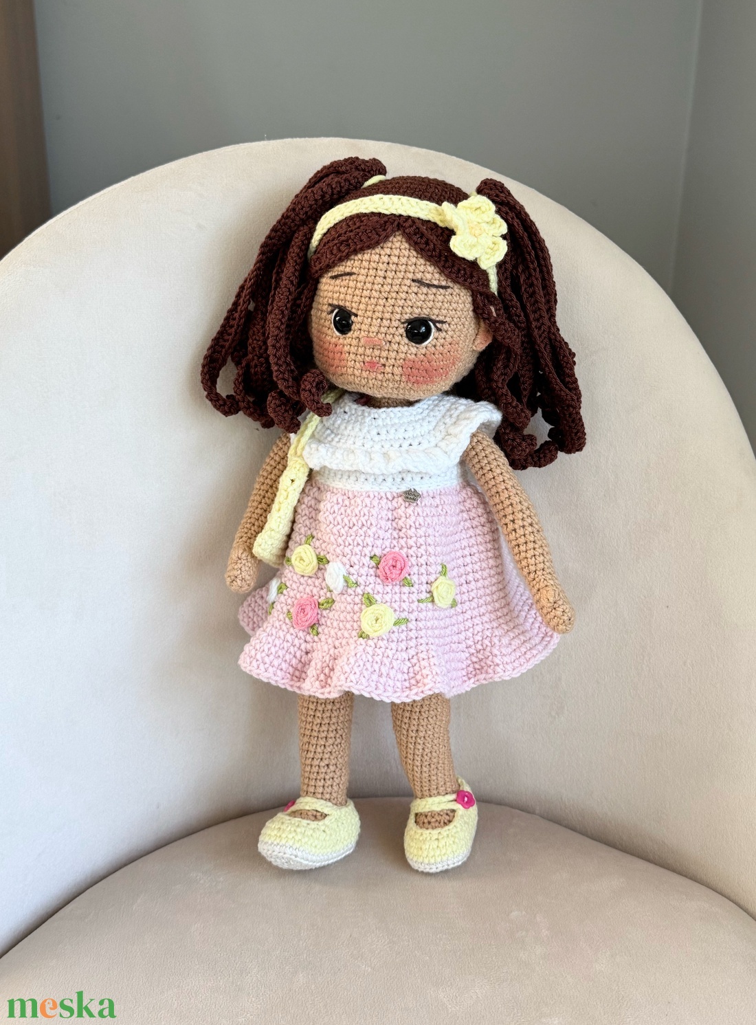 Amigurumi Hanna baba - játék & sport - baba & babaház - öltöztethető baba - Meska.hu