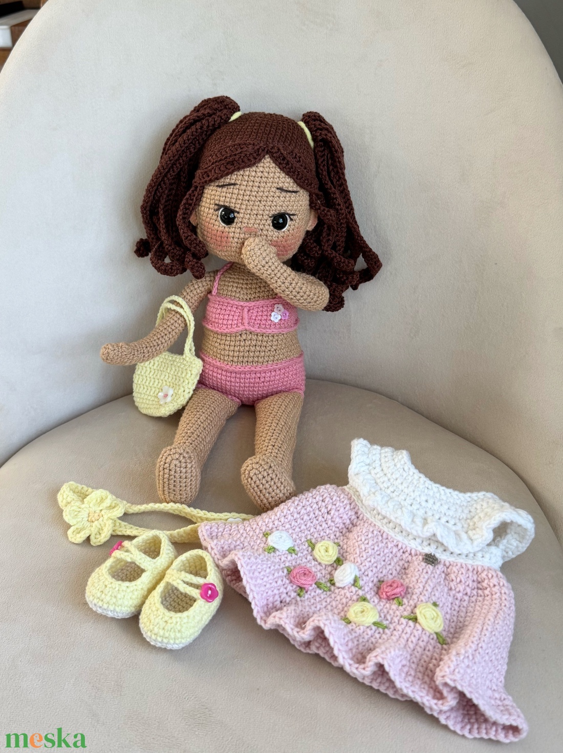 Amigurumi Hanna baba - játék & sport - baba & babaház - öltöztethető baba - Meska.hu