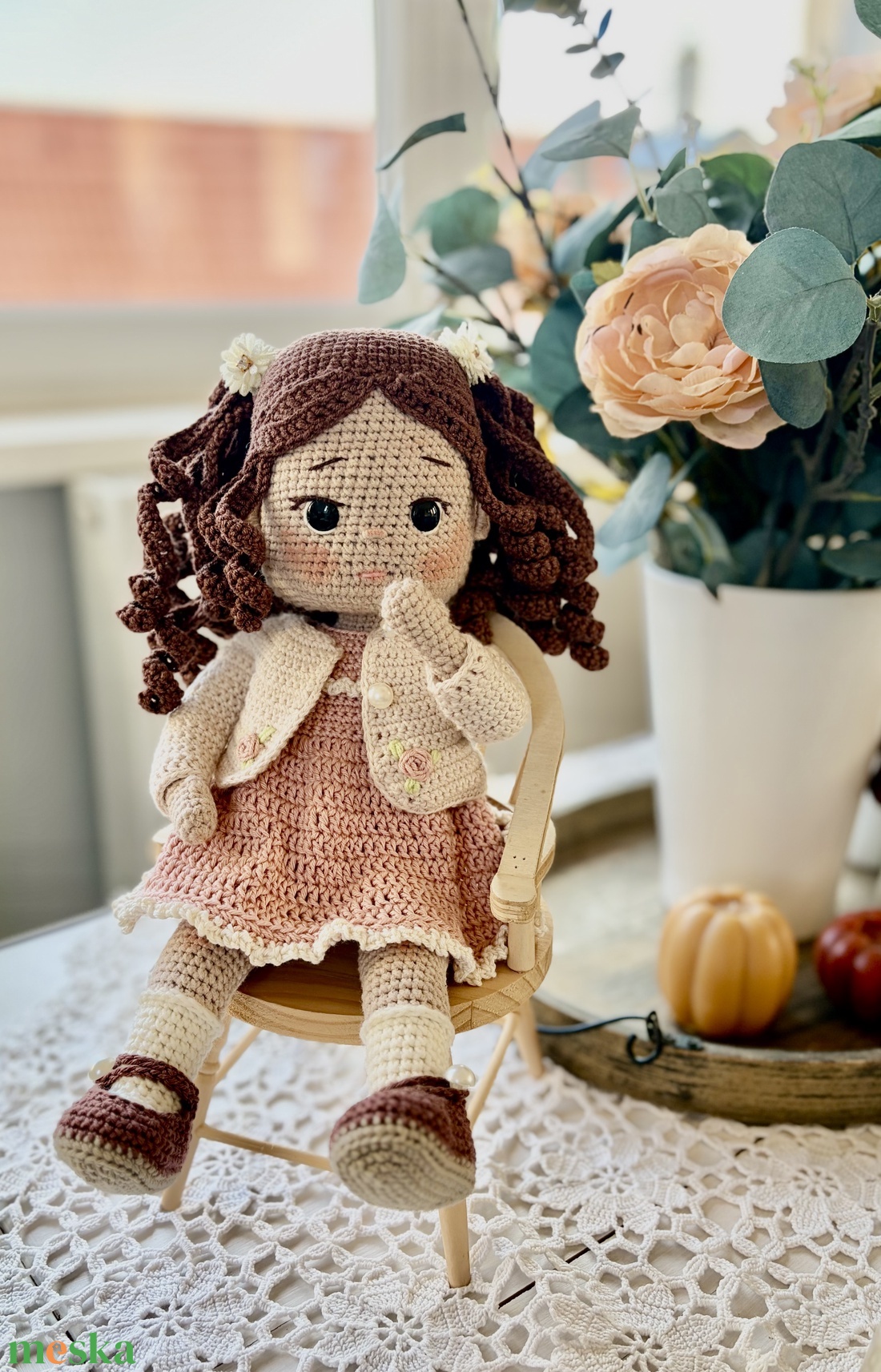 Amigurumi Karolina baba - játék & sport - baba & babaház - öltöztethető baba - Meska.hu