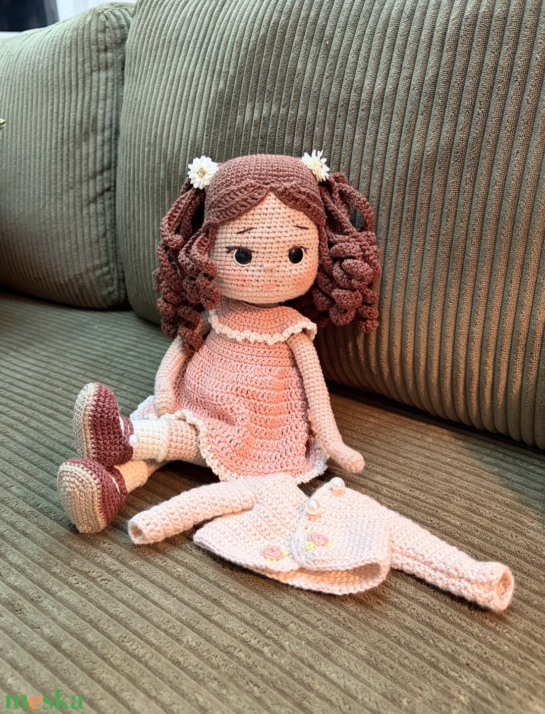 Amigurumi Karolina baba - játék & sport - baba & babaház - öltöztethető baba - Meska.hu