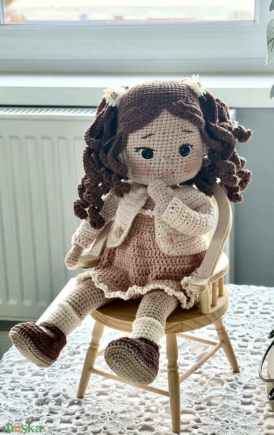 Amigurumi Karolina baba - játék & sport - baba & babaház - öltöztethető baba - Meska.hu