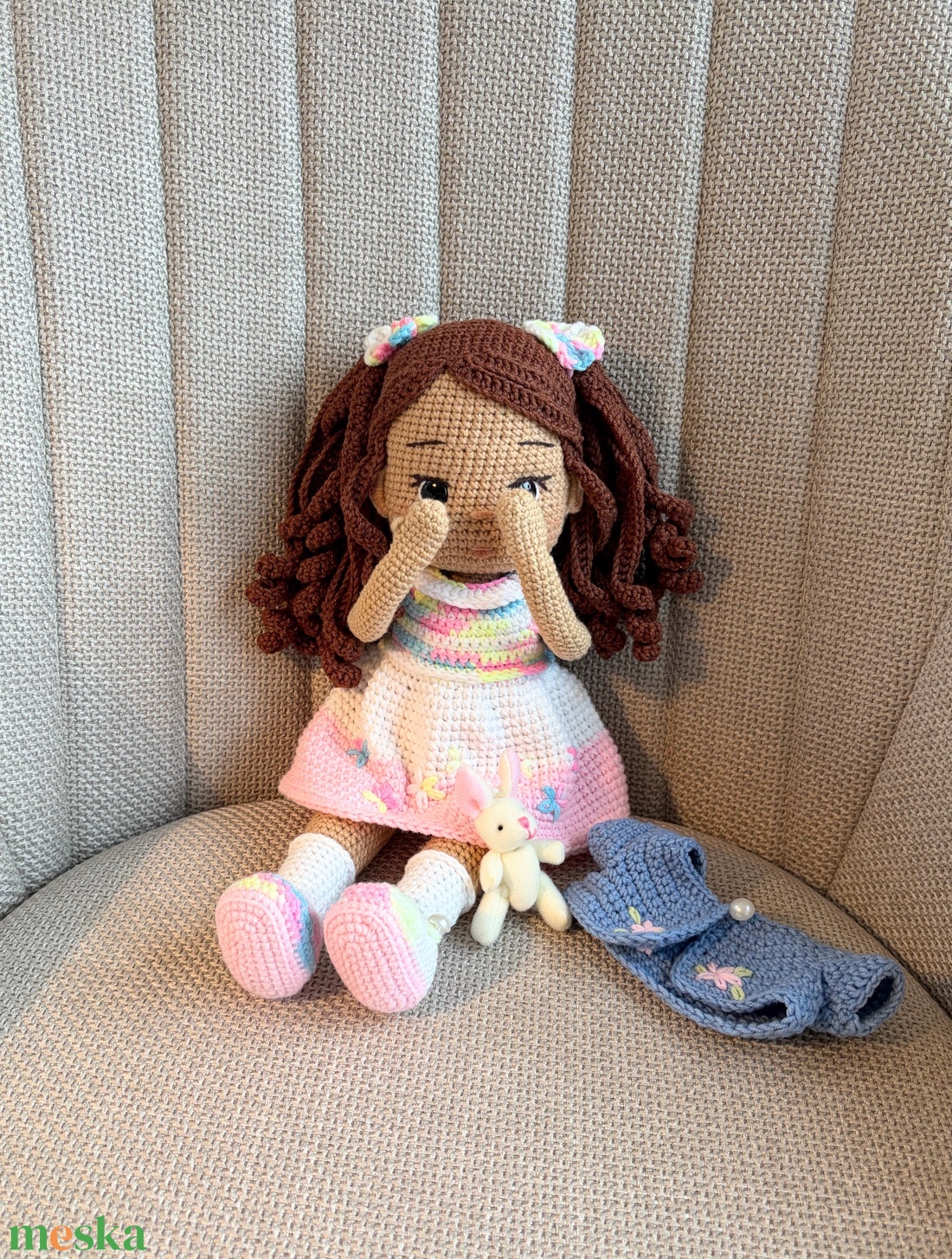 Amigurumi Roze baba - játék & sport - baba & babaház - öltöztethető baba - Meska.hu