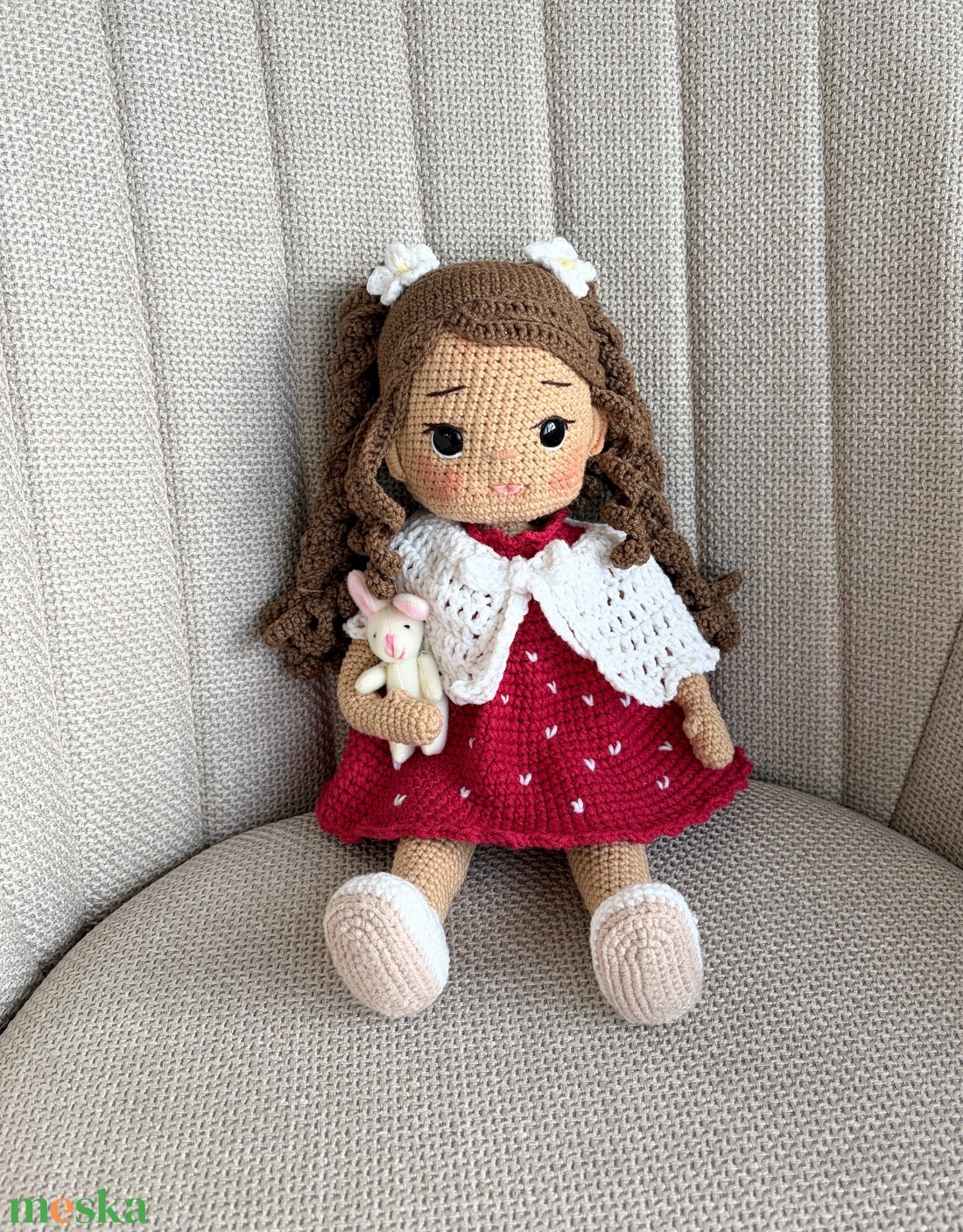 Amigurumi Leona baba - játék & sport - baba & babaház - öltöztethető baba - Meska.hu