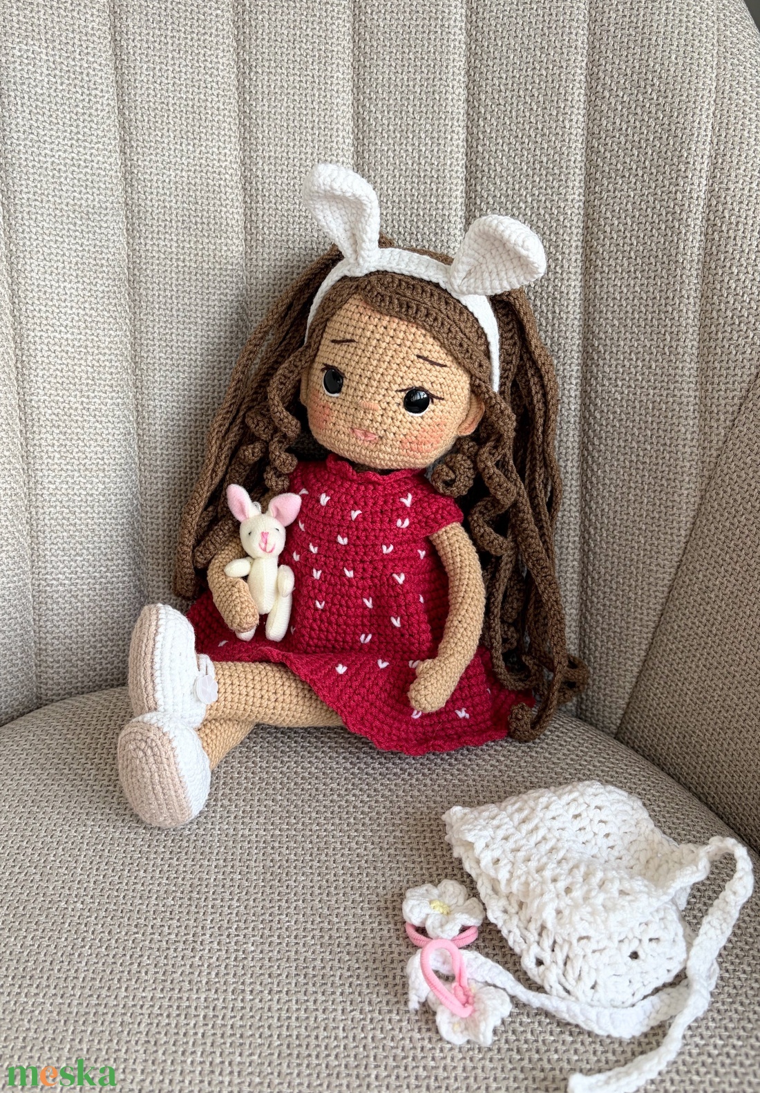 Amigurumi Leona baba - játék & sport - baba & babaház - öltöztethető baba - Meska.hu