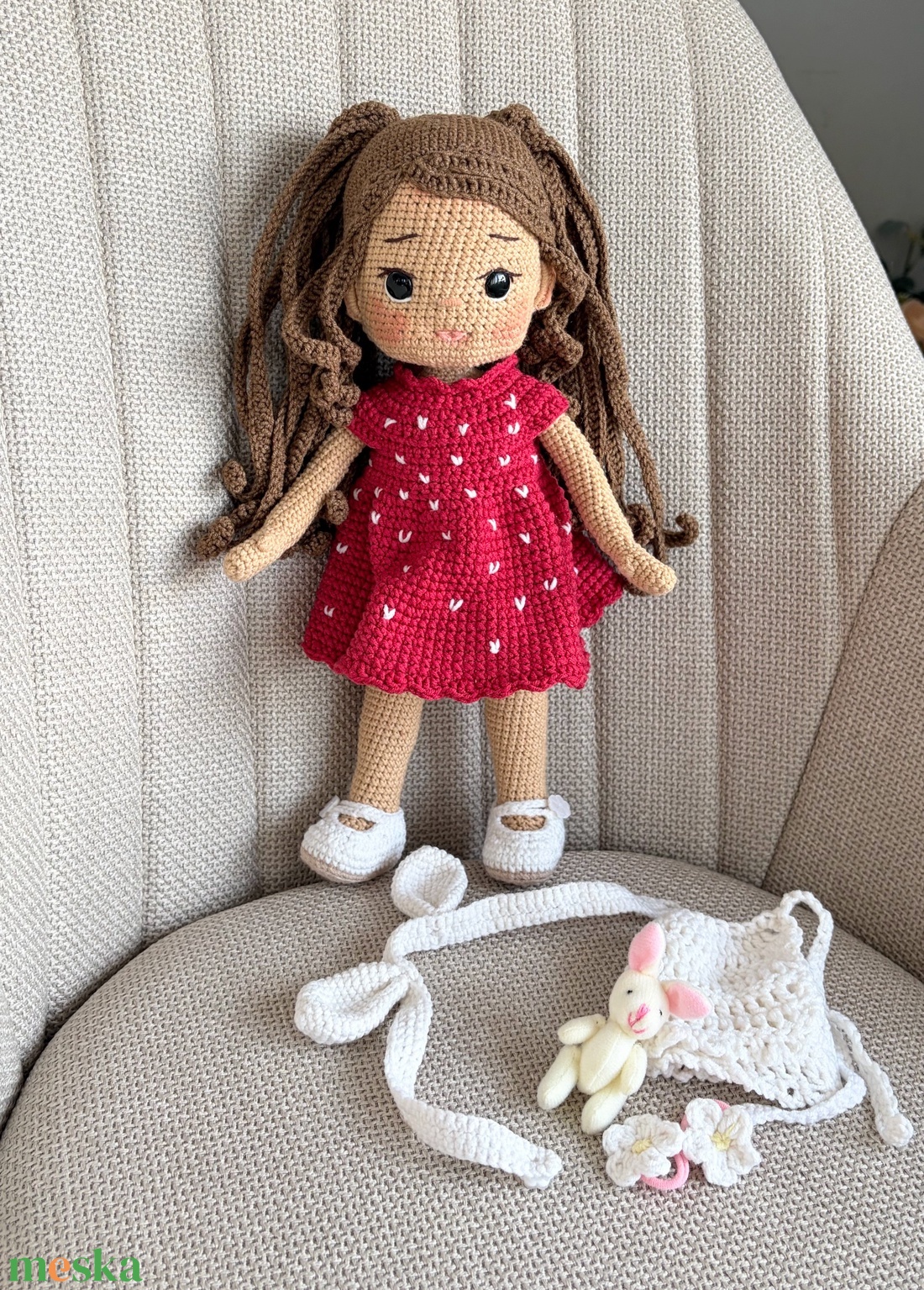 Amigurumi Leona baba - játék & sport - baba & babaház - öltöztethető baba - Meska.hu