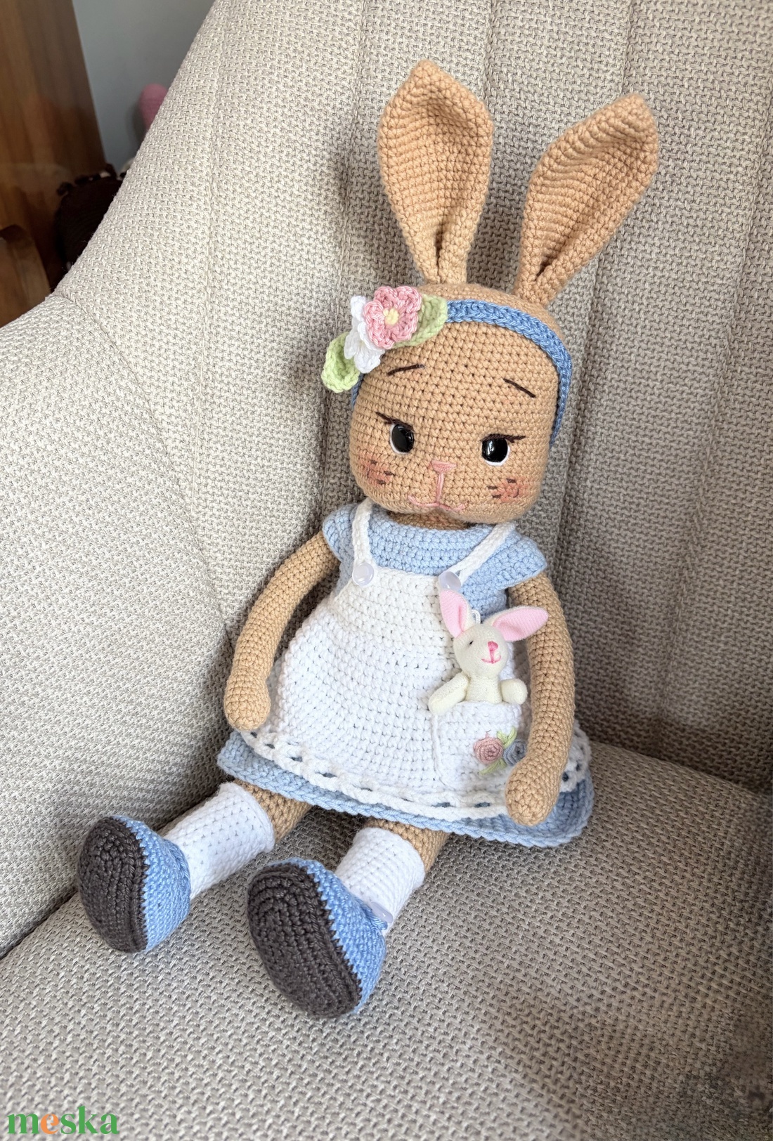 Amigurumi nyuszi - játék & sport - baba & babaház - öltöztethető baba - Meska.hu
