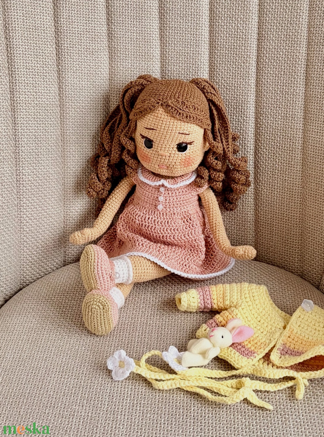 Amigurumi Ella baba - játék & sport - baba & babaház - öltöztethető baba - Meska.hu