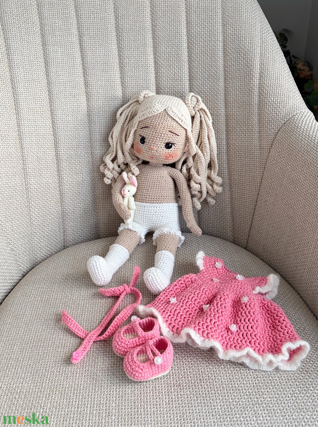 Amigurumi Amira baba - játék & sport - baba & babaház - öltöztethető baba - Meska.hu