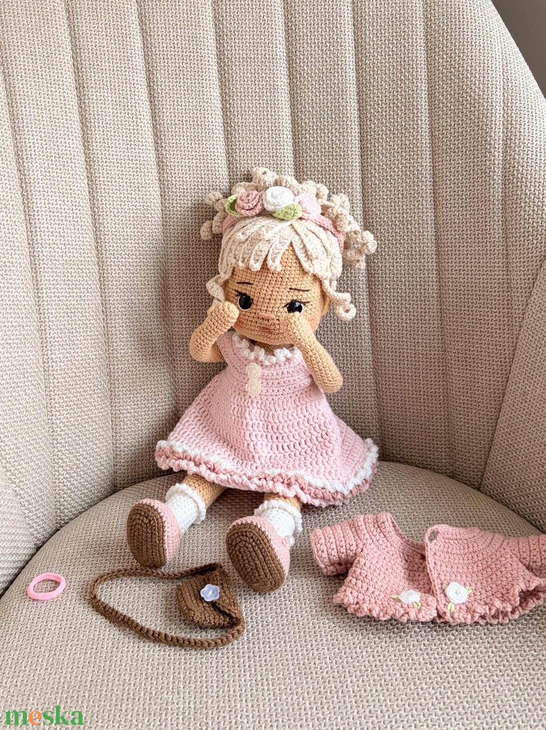 Amigurumi  Celina baba - játék & sport - baba & babaház - öltöztethető baba - Meska.hu