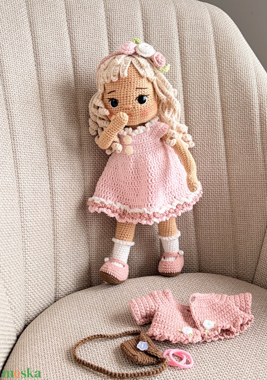 Amigurumi  Celina baba - játék & sport - baba & babaház - öltöztethető baba - Meska.hu