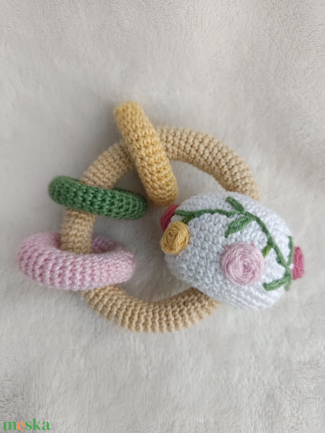 Amigurumi baba csörgő rágóka - játék & sport - Meska.hu