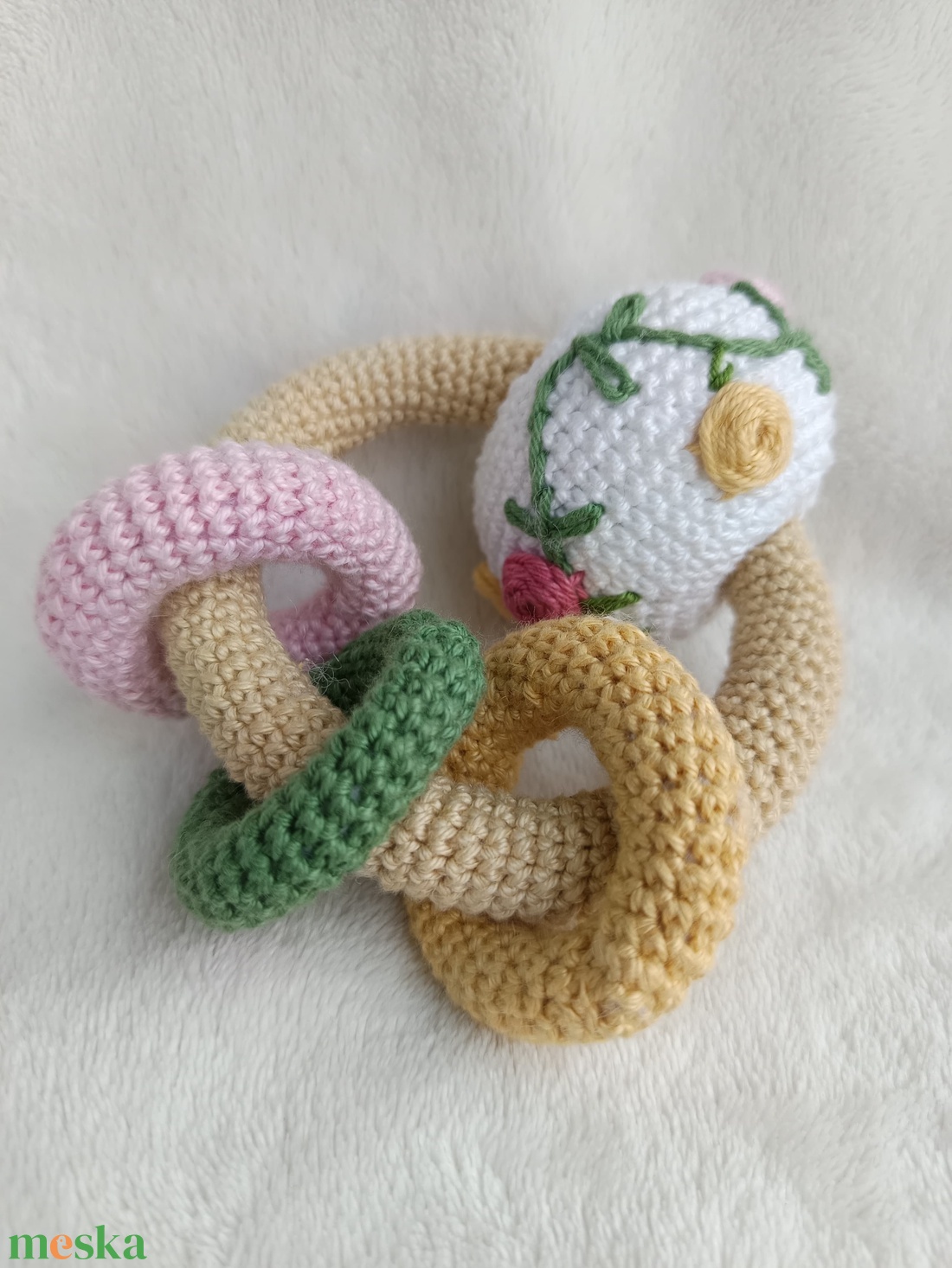 Amigurumi baba csörgő rágóka - játék & sport - Meska.hu