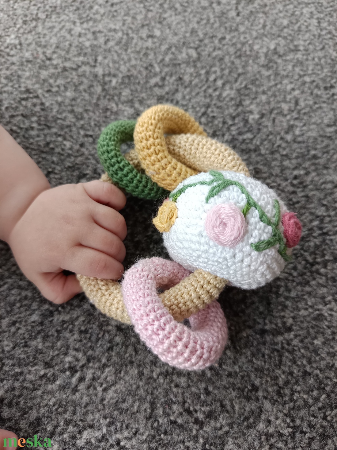 Amigurumi baba csörgő rágóka - játék & sport - Meska.hu