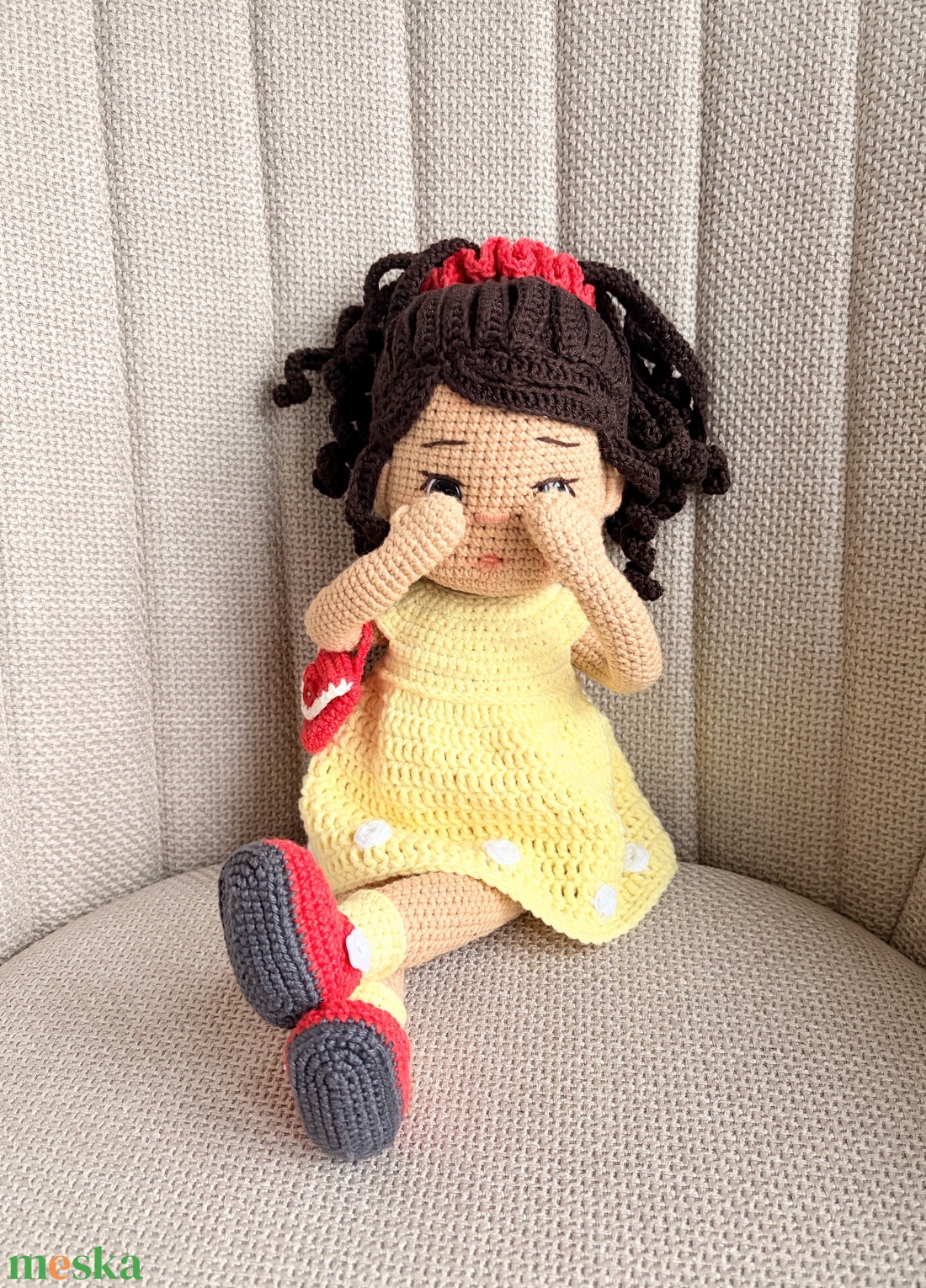 Amigurumi Annipanni baba - játék & sport - baba & babaház - öltöztethető baba - Meska.hu