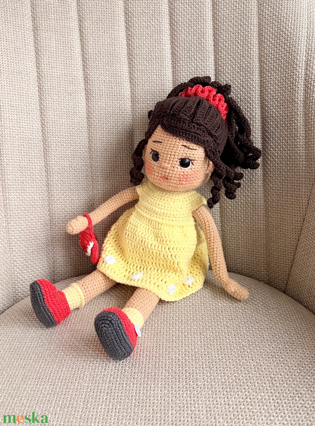 Amigurumi Annipanni baba - játék & sport - baba & babaház - öltöztethető baba - Meska.hu