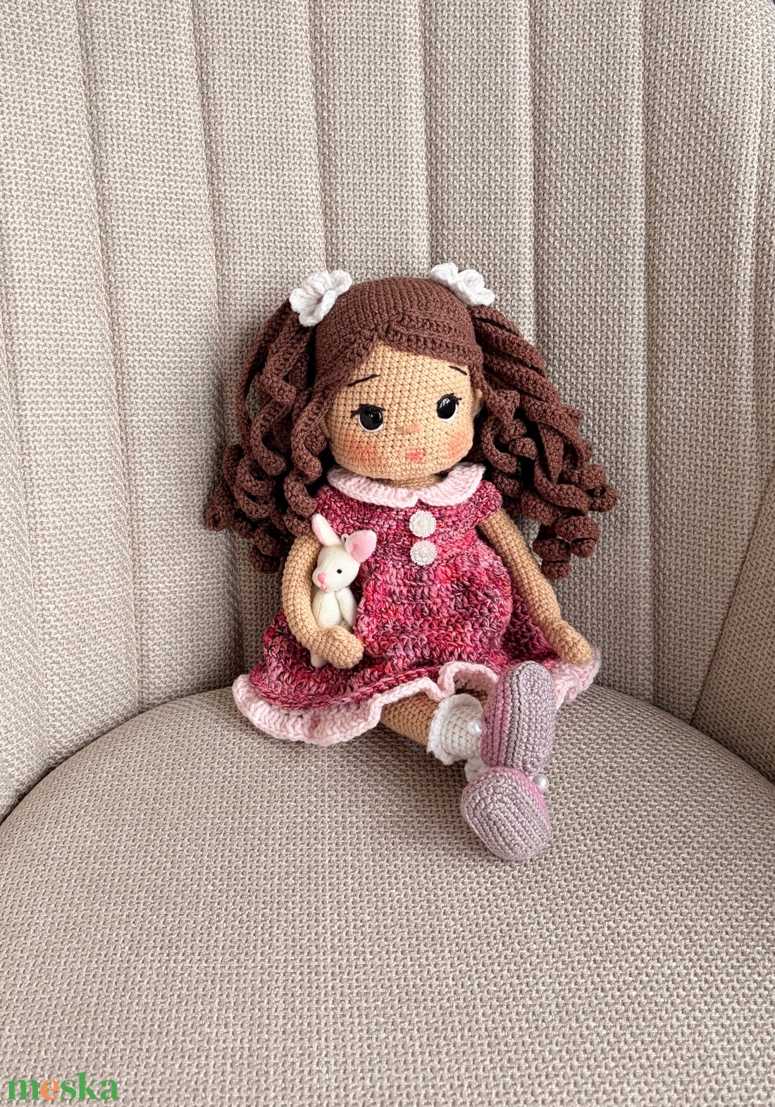 Amigurumi Laura baba - játék & sport - baba & babaház - öltöztethető baba - Meska.hu