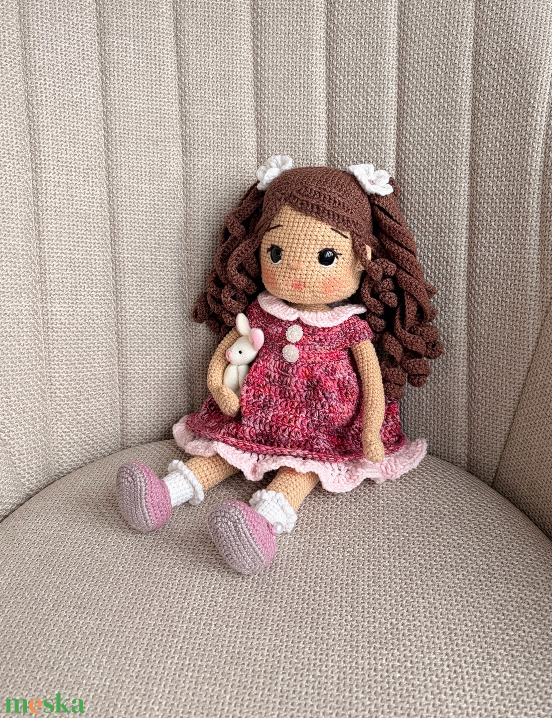 Amigurumi Laura baba - játék & sport - baba & babaház - öltöztethető baba - Meska.hu