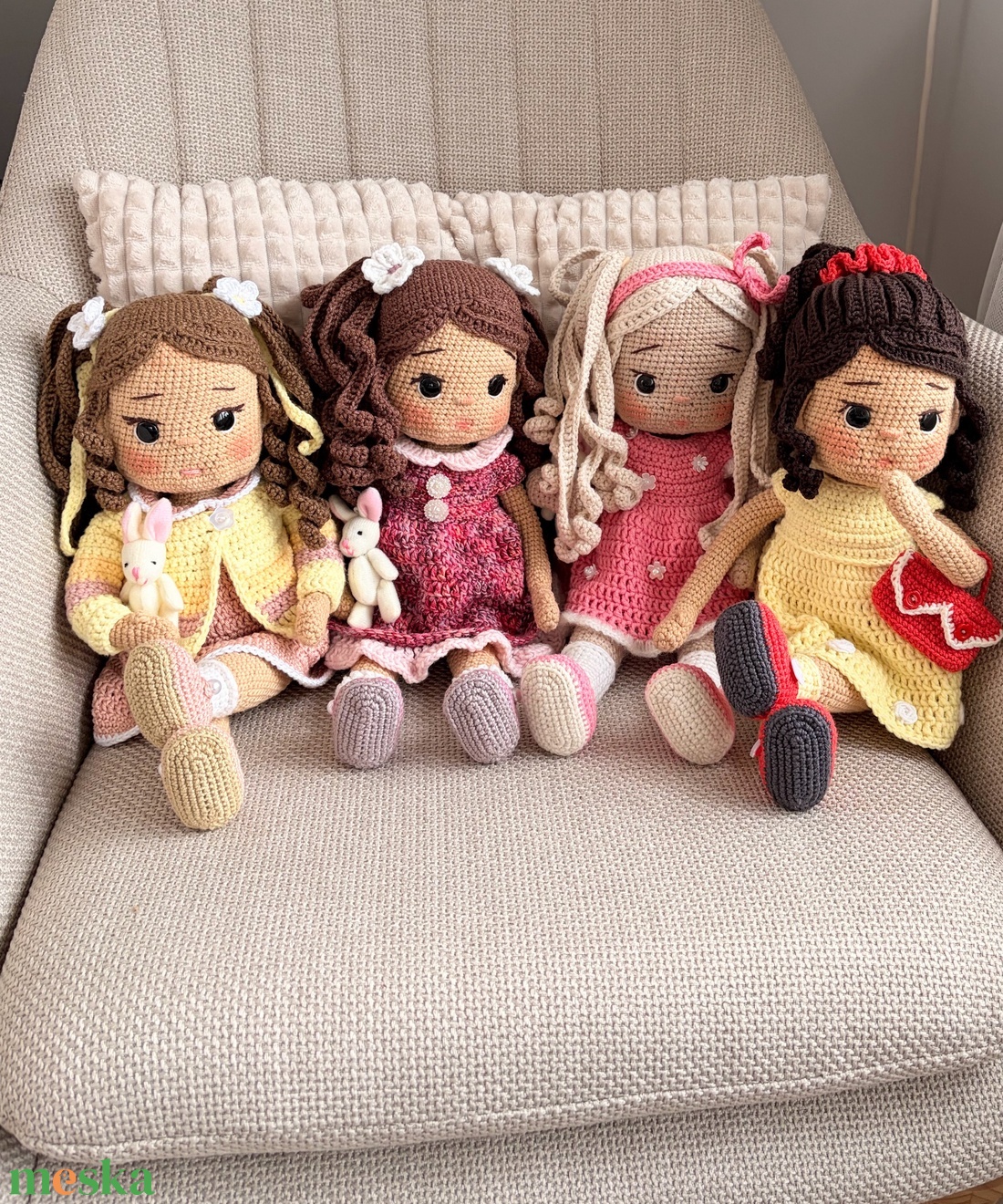 Amigurumi Laura baba - játék & sport - baba & babaház - öltöztethető baba - Meska.hu