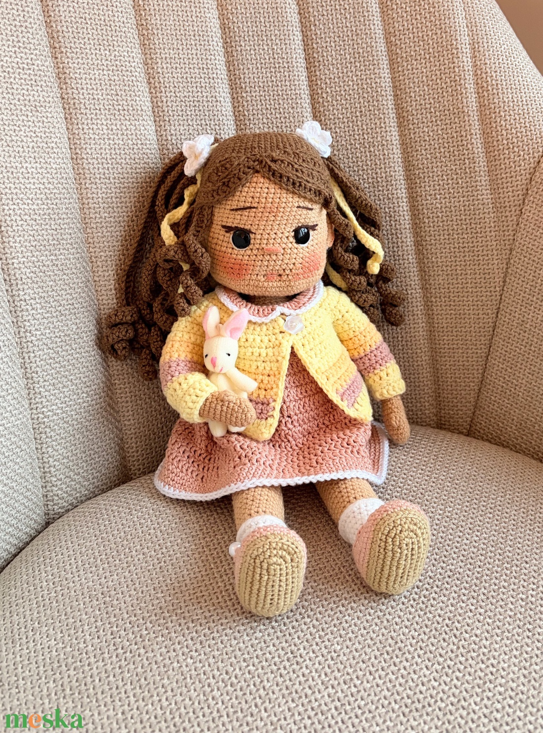 Amigurumi Ella baba - játék & sport - baba & babaház - öltöztethető baba - Meska.hu