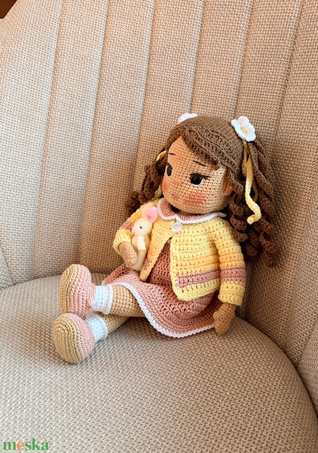 Amigurumi Ella baba - játék & sport - baba & babaház - öltöztethető baba - Meska.hu