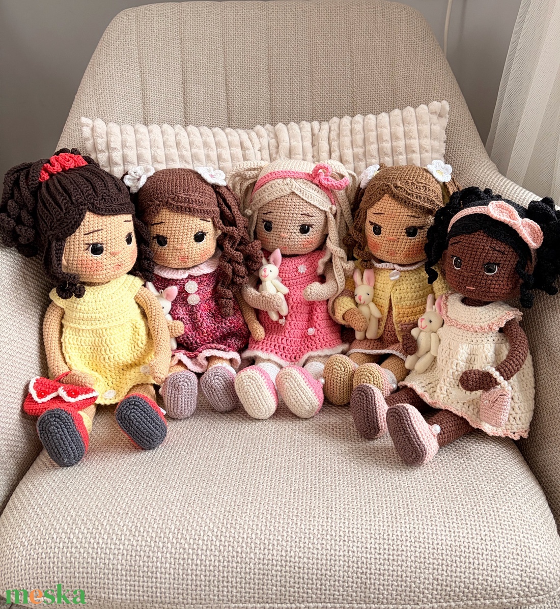 Amigurumi Laura baba - játék & sport - baba & babaház - öltöztethető baba - Meska.hu