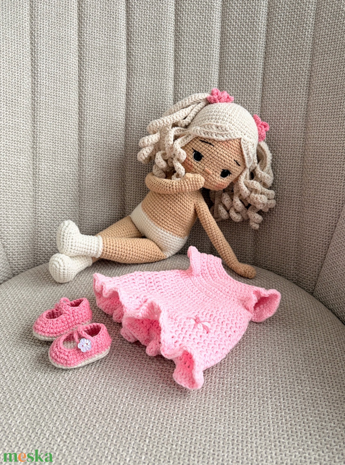 Amigurumi Joana baba - játék & sport - baba & babaház - öltöztethető baba - Meska.hu