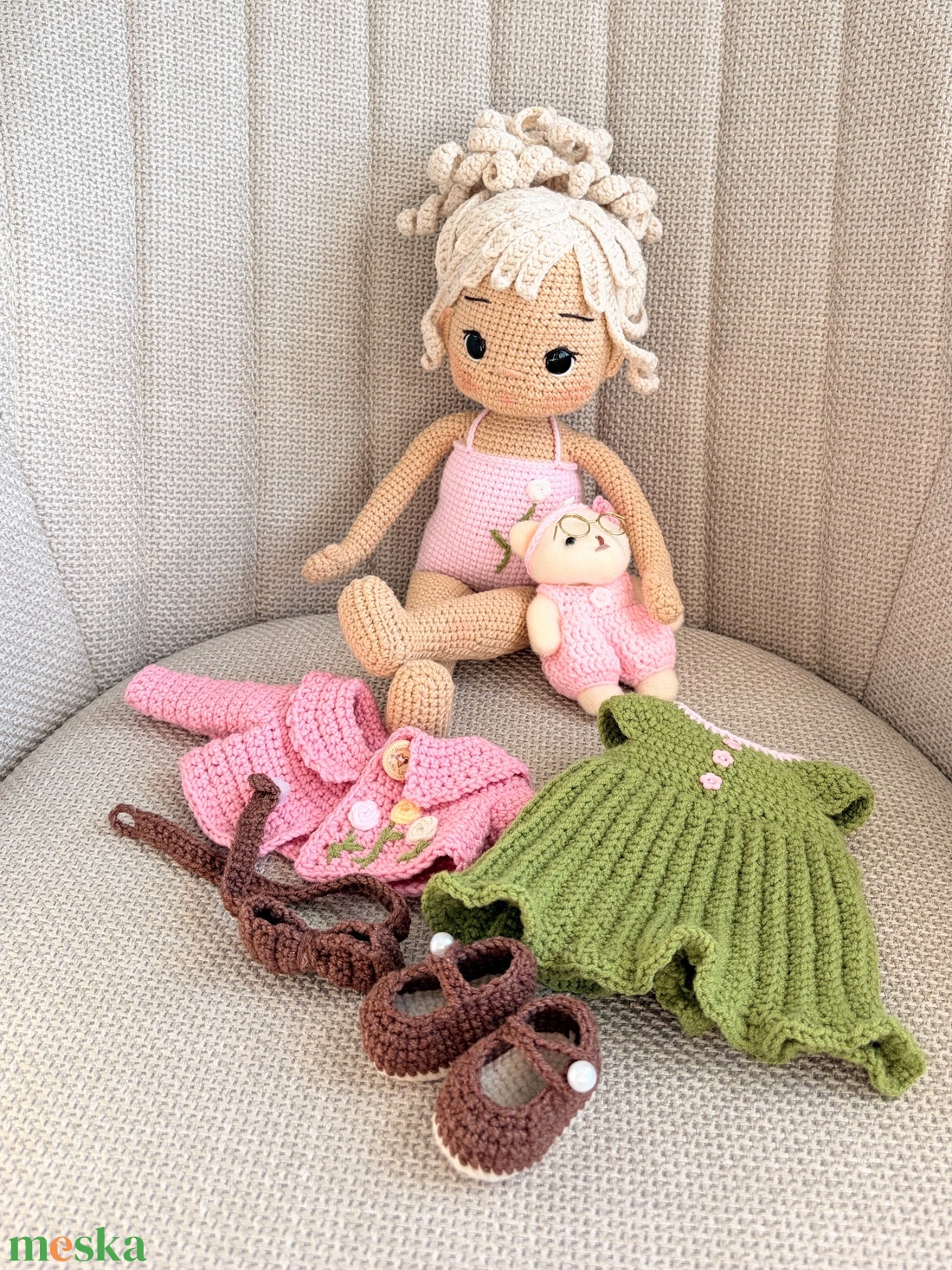 Amigurumi Sofi baba - játék & sport - baba & babaház - öltöztethető baba - Meska.hu