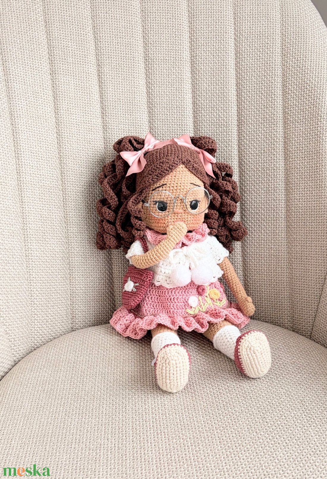 Amigurumi Melina baba - játék & sport - baba & babaház - öltöztethető baba - Meska.hu