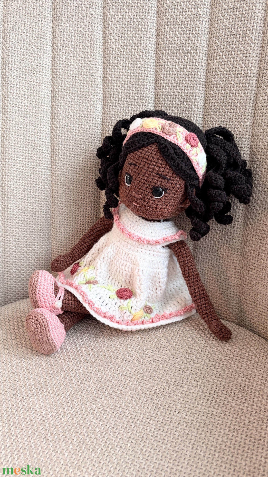 Amigurumi Adél baba - játék & sport - baba & babaház - öltöztethető baba - Meska.hu