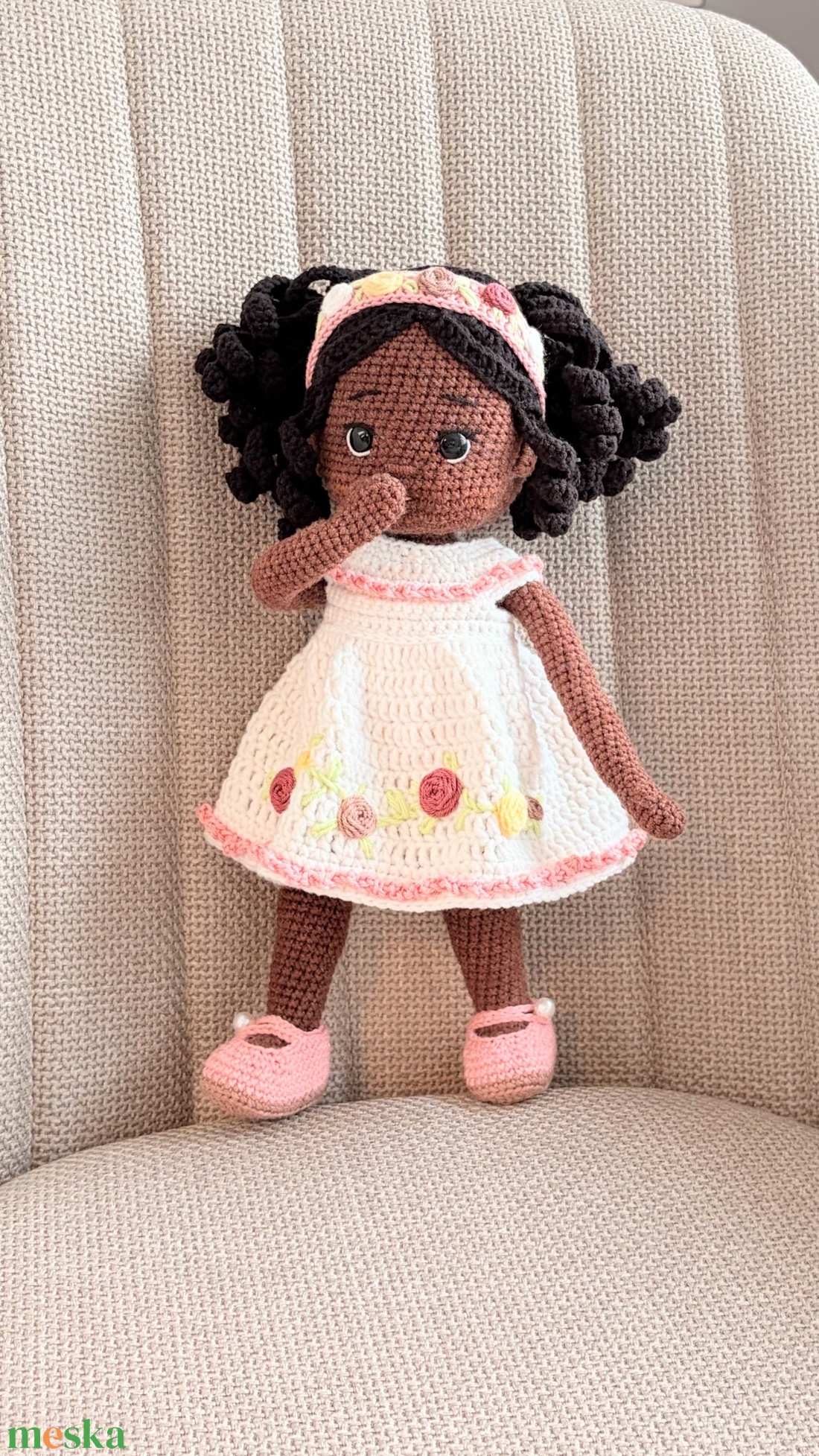 Amigurumi Adél baba - játék & sport - baba & babaház - öltöztethető baba - Meska.hu