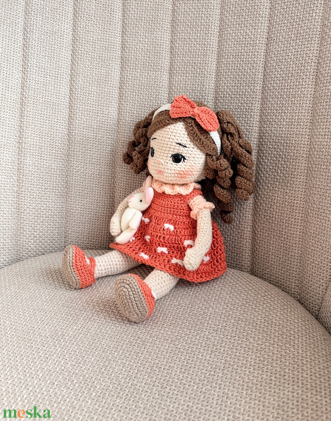 Amigurumi Horgolt Lea - játék & sport - baba & babaház - öltöztethető baba - Meska.hu