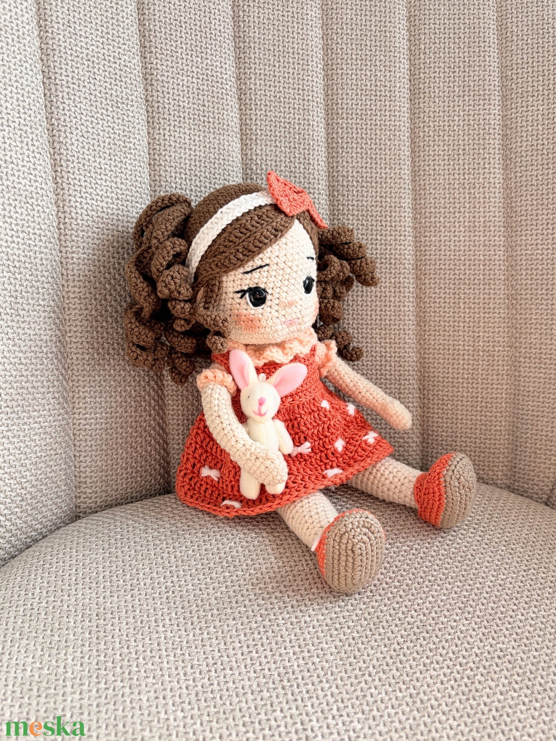 Amigurumi Horgolt Lea - játék & sport - baba & babaház - öltöztethető baba - Meska.hu