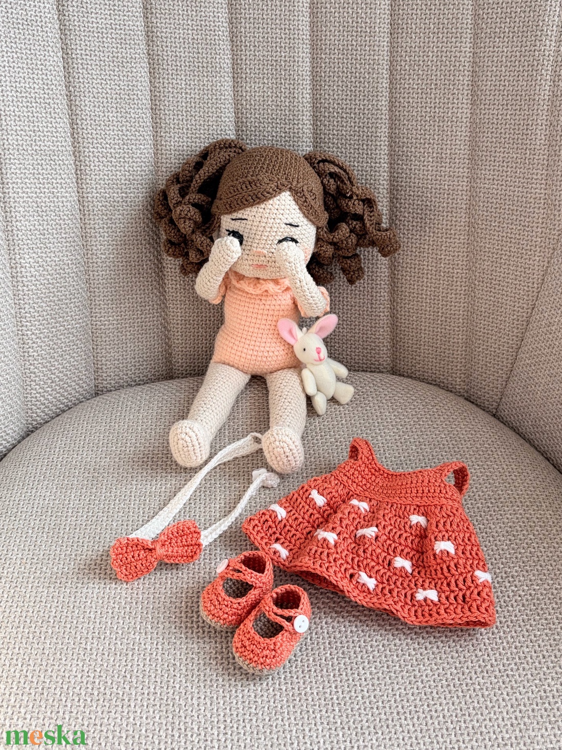 Amigurumi Horgolt Lea - játék & sport - baba & babaház - öltöztethető baba - Meska.hu