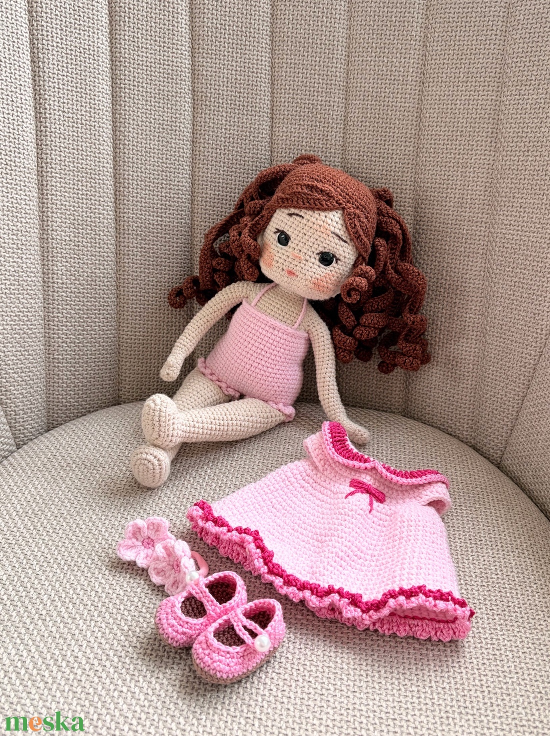 Amigurumi Ella baba - játék & sport - baba & babaház - öltöztethető baba - Meska.hu