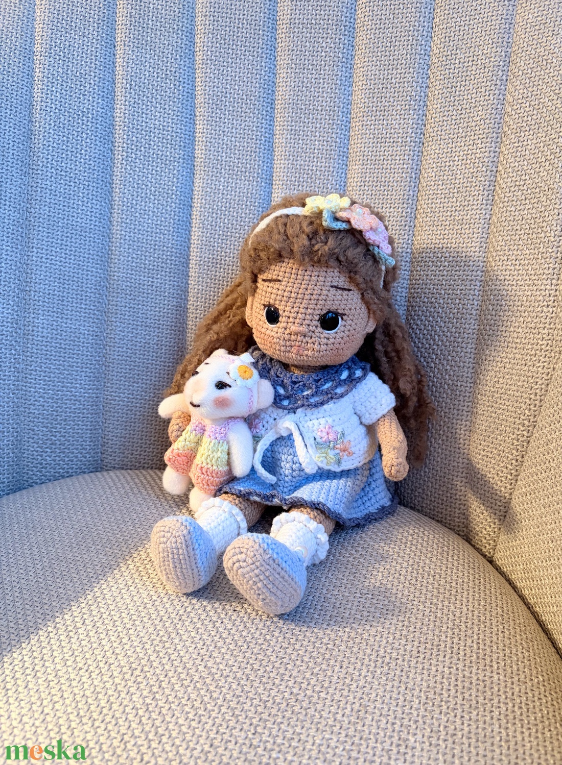 Amigurumi Helga baba - játék & sport - baba & babaház - öltöztethető baba - Meska.hu