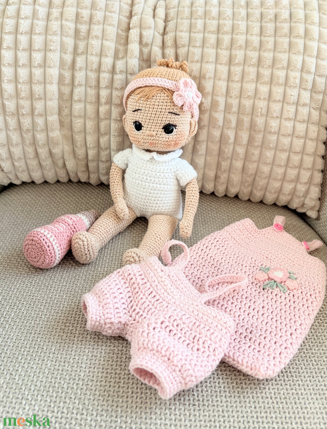 Amigurumi Mira baba - játék & sport - baba & babaház - öltöztethető baba - Meska.hu