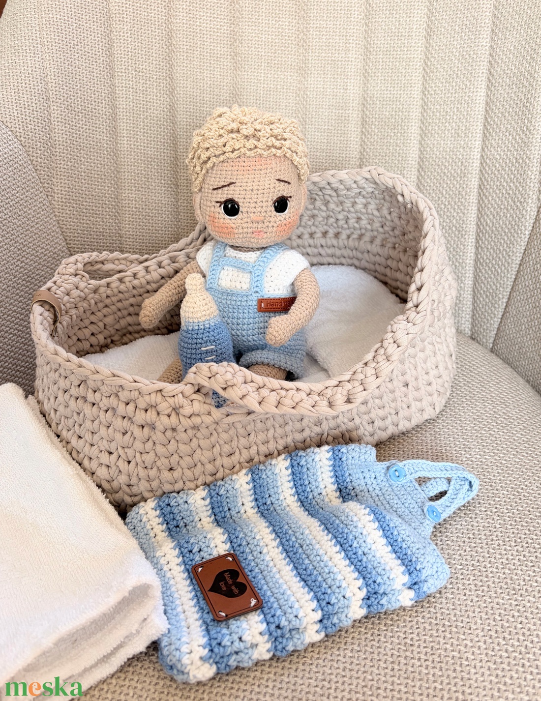 Amigurumi Stefán baba - játék & sport - baba & babaház - öltöztethető baba - Meska.hu