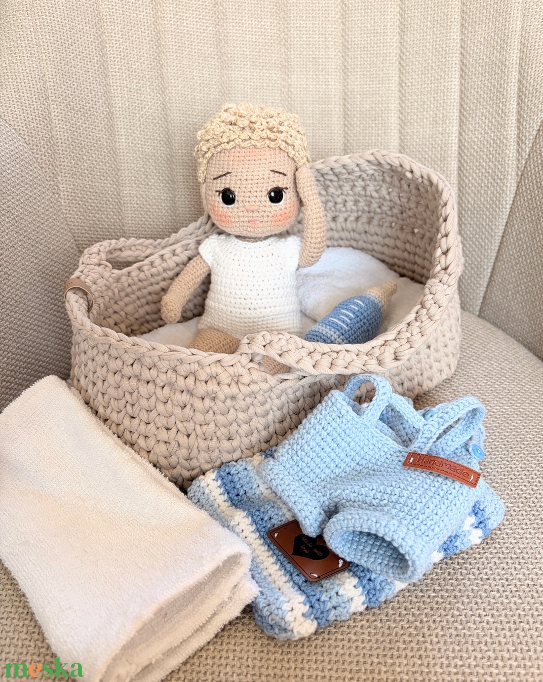 Amigurumi Stefán baba - játék & sport - baba & babaház - öltöztethető baba - Meska.hu