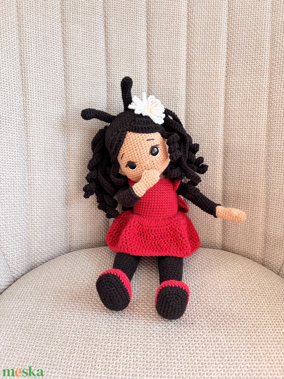 Amigurumi Katica baba - játék & sport - baba & babaház - öltöztethető baba - Meska.hu