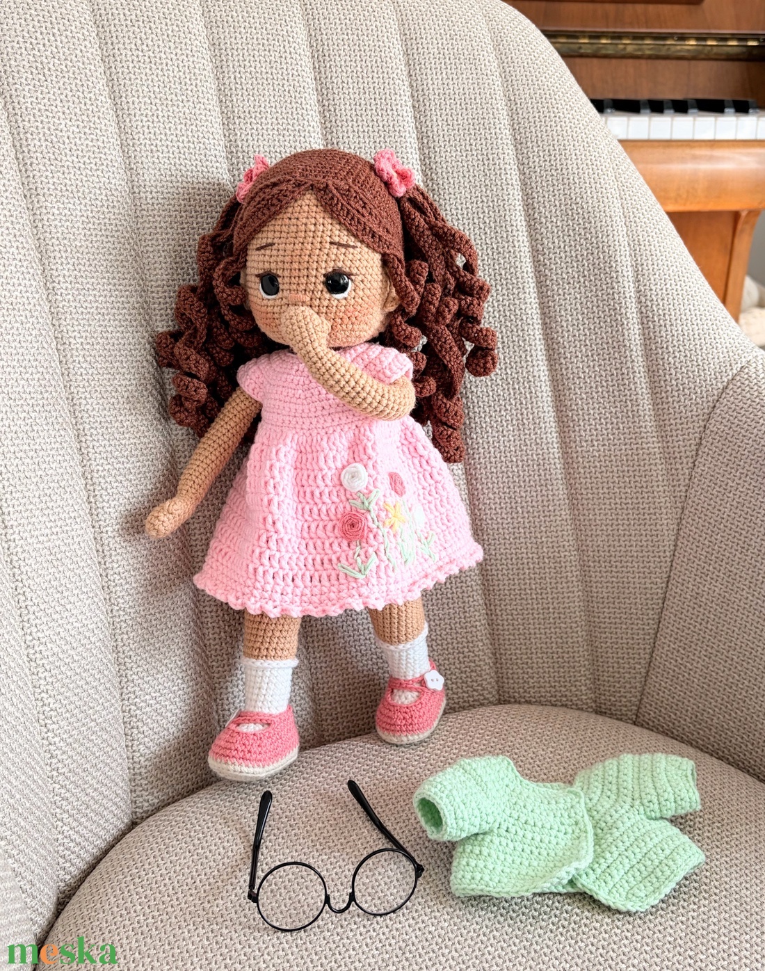 Amigurumi Hajnal baba - játék & sport - baba & babaház - öltöztethető baba - Meska.hu