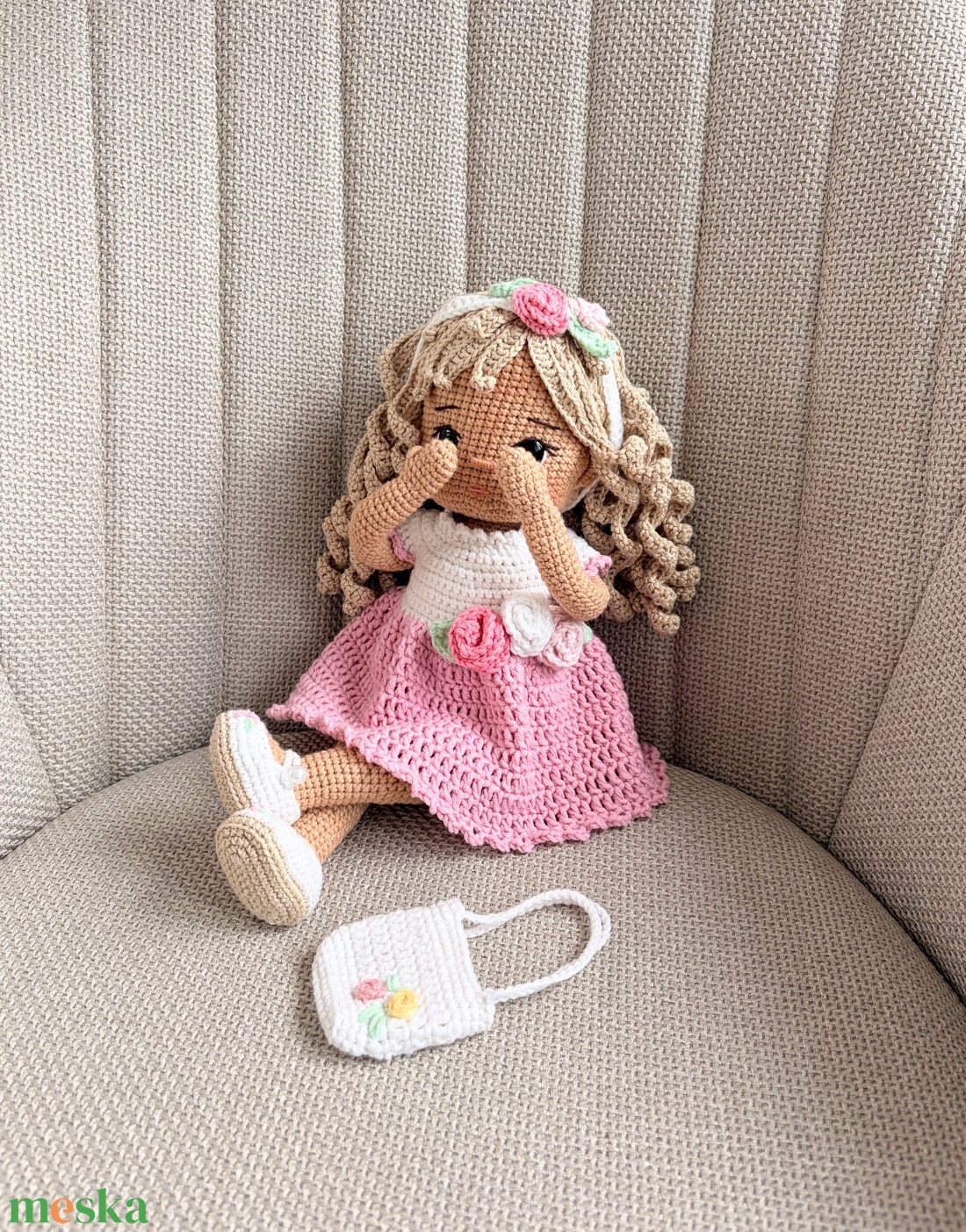 Amigurumi Leni baba - játék & sport - baba & babaház - öltöztethető baba - Meska.hu