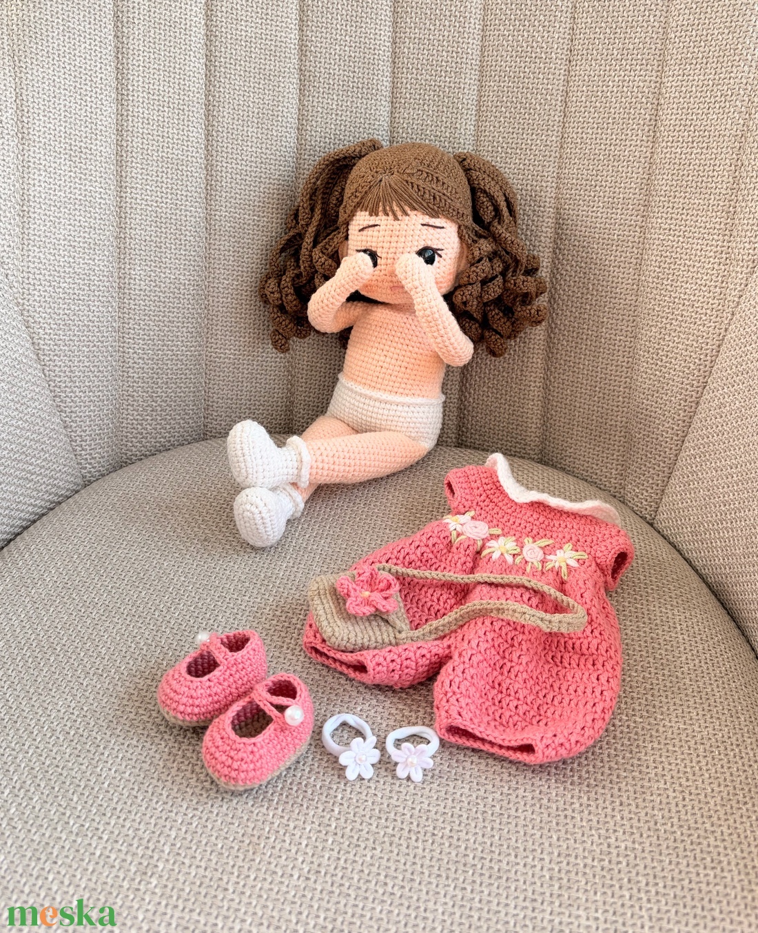 Amigurumi Anett baba - játék & sport - baba & babaház - öltöztethető baba - Meska.hu