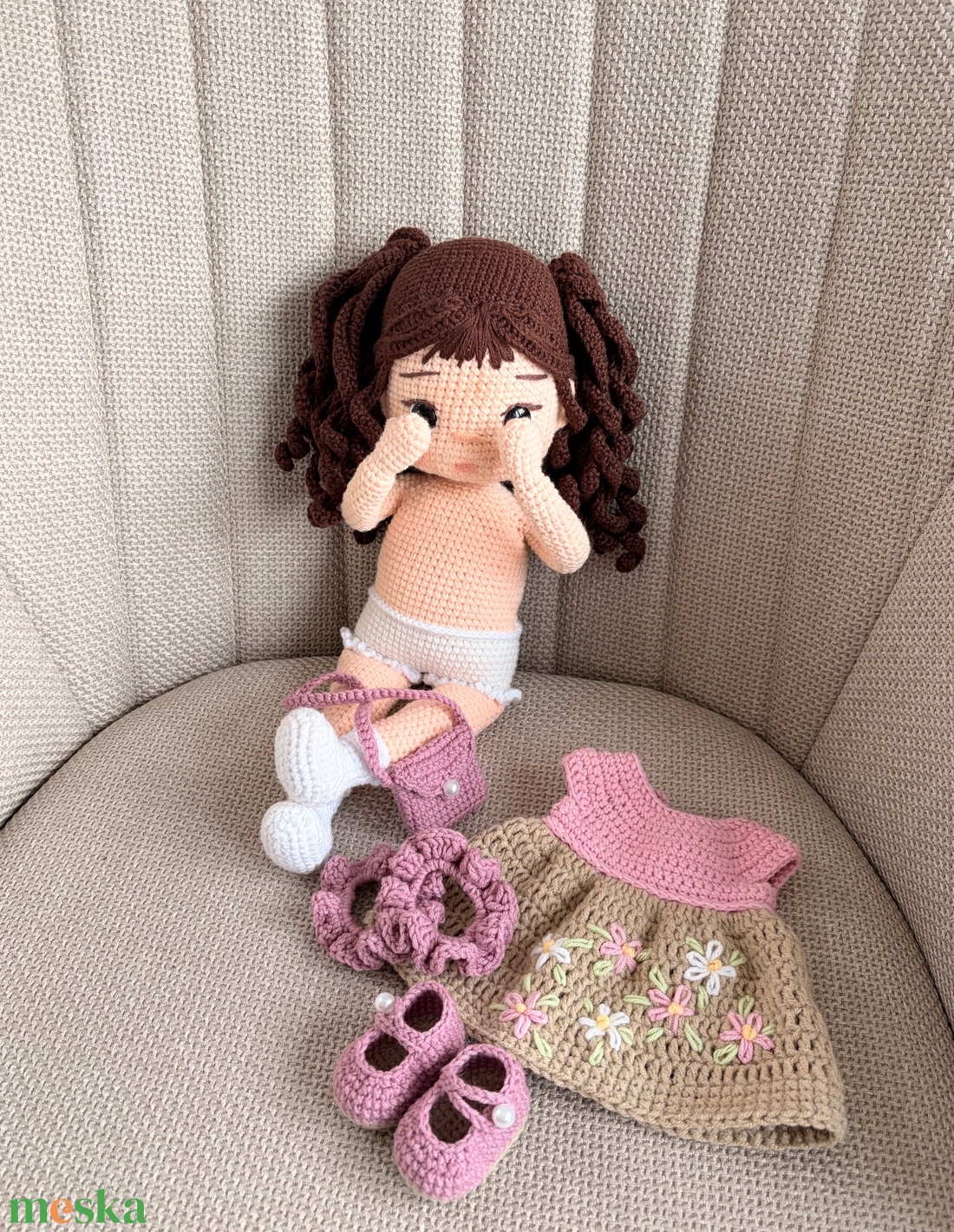 Amigurumi Linda baba - játék & sport - baba & babaház - öltöztethető baba - Meska.hu