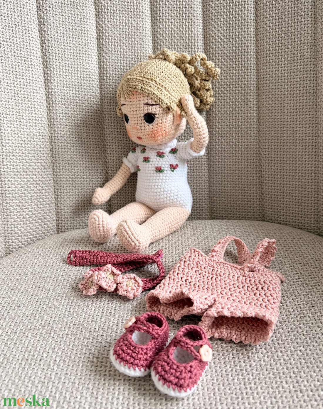 Amigurumi Zea baba  - játék & sport - baba & babaház - öltöztethető baba - Meska.hu