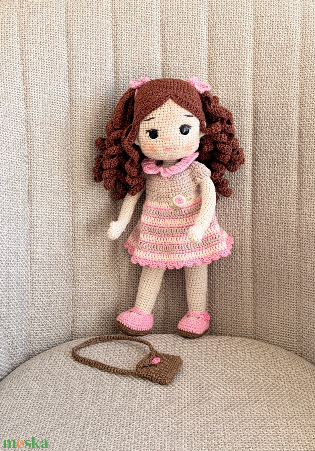 Amigurumi Kata baba - játék & sport - baba & babaház - öltöztethető baba - Meska.hu