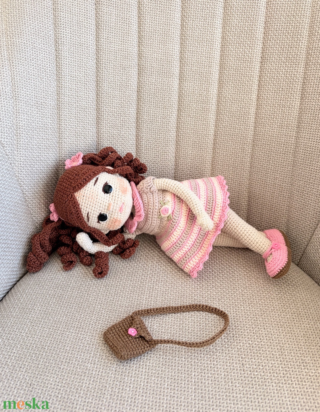 Amigurumi Kata baba - játék & sport - baba & babaház - öltöztethető baba - Meska.hu
